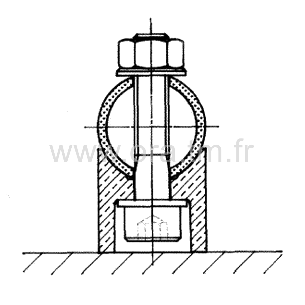 DRU - ENTRETOISE TUBE ROND - APPUI CONCAVE